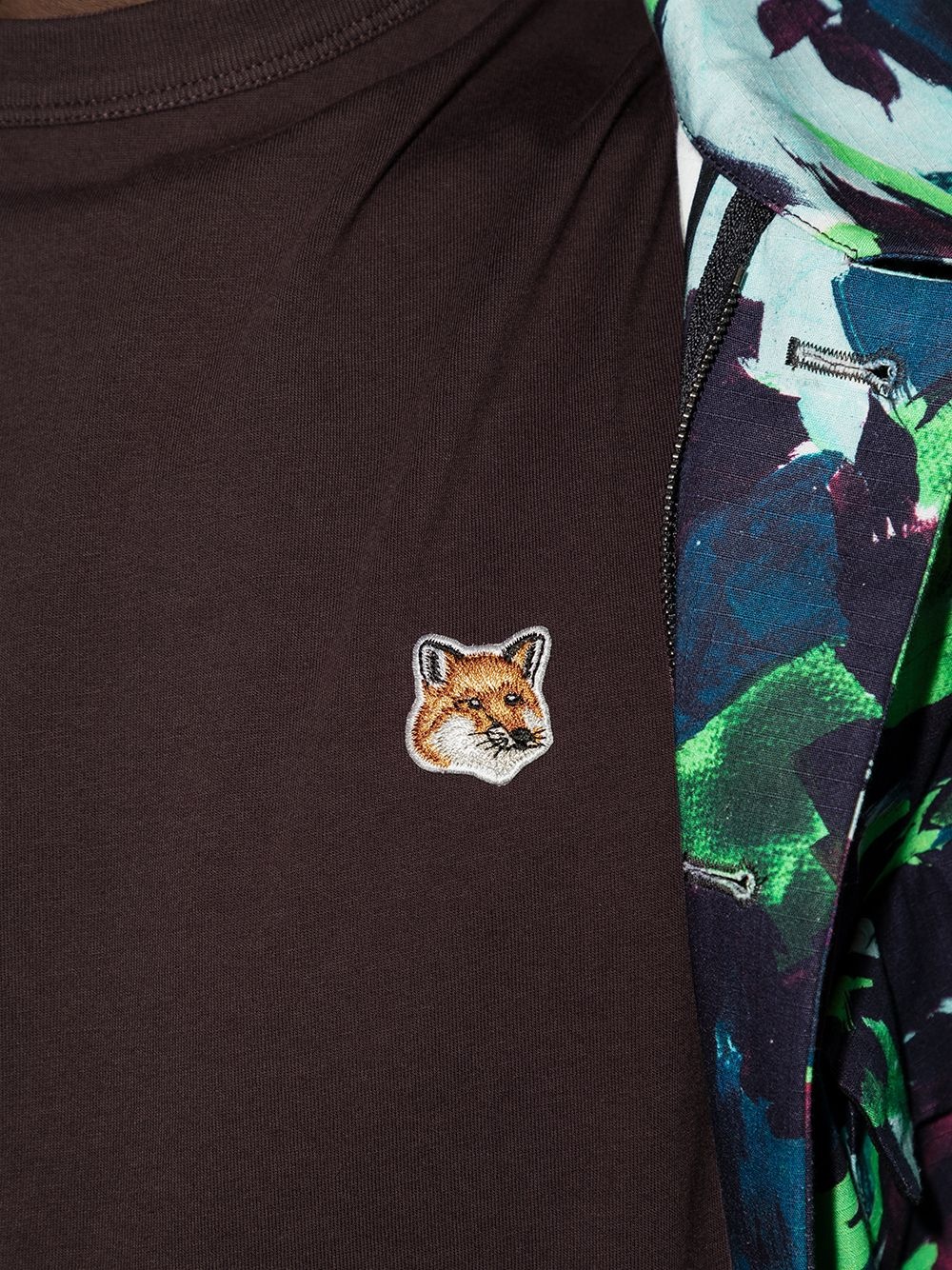 fox-patch cotton T-shirt - 4