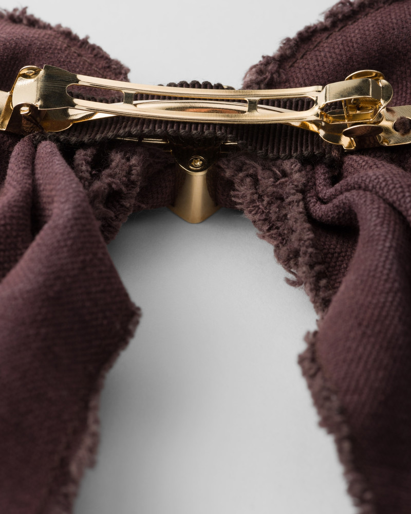 Prada Canvas hair clip outlook