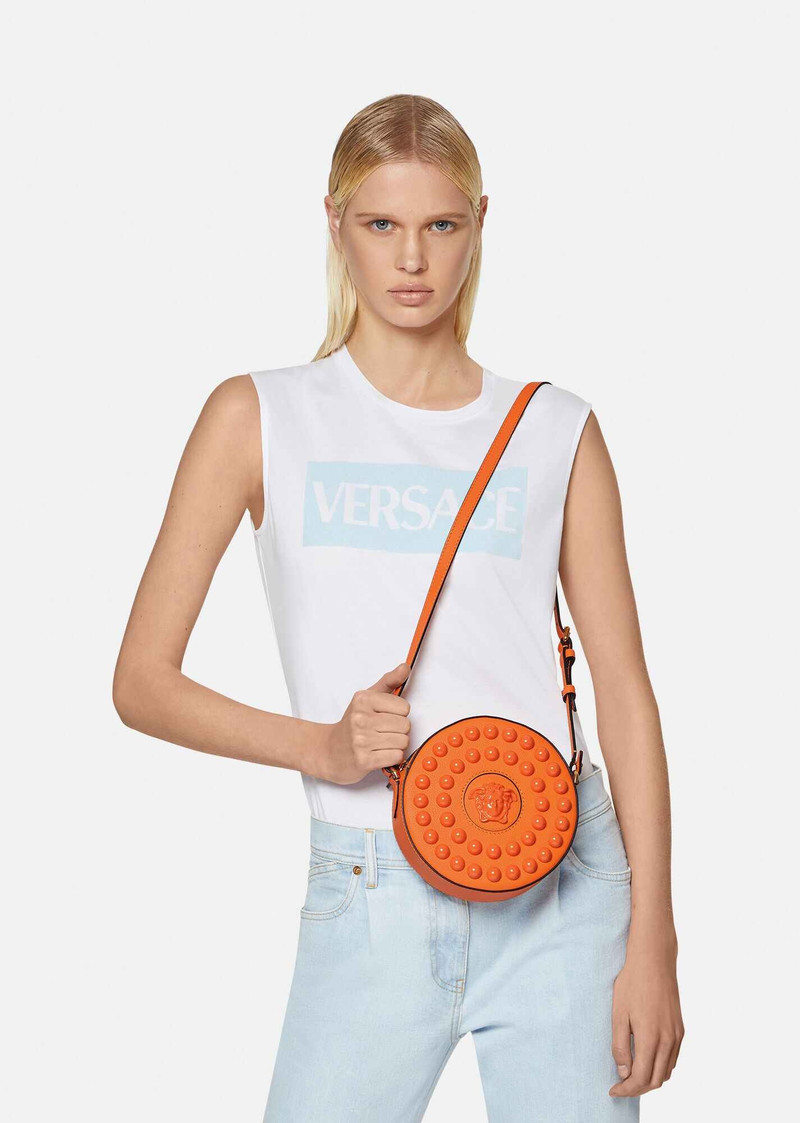 VERSACE La Medusa Studded Round Camera Bag outlook