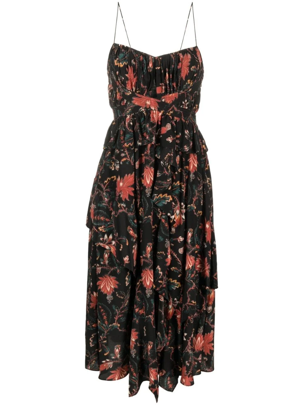 Renata Obsidian-print silk dress - 1