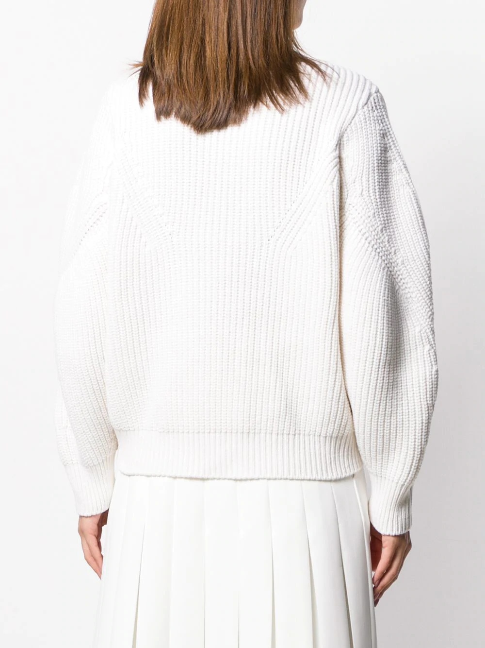 oversized sleeves crew neck jumper - 4