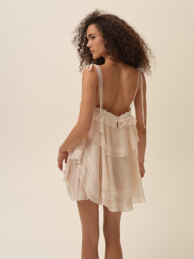 For Love & Lemons Juniper Ruffle Mini Dress outlook