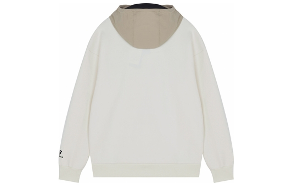 New Balance Logo Print Classic Hoodie 'White Beige' AMT13394-IV - 2