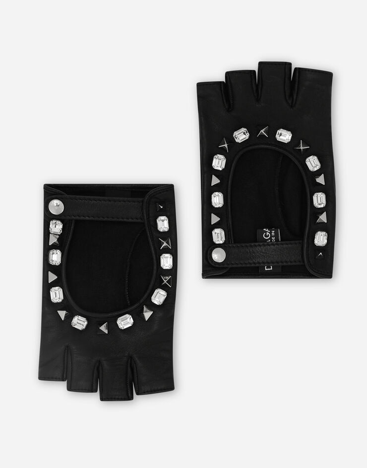 Nappa leather gloves with embellishment - 1