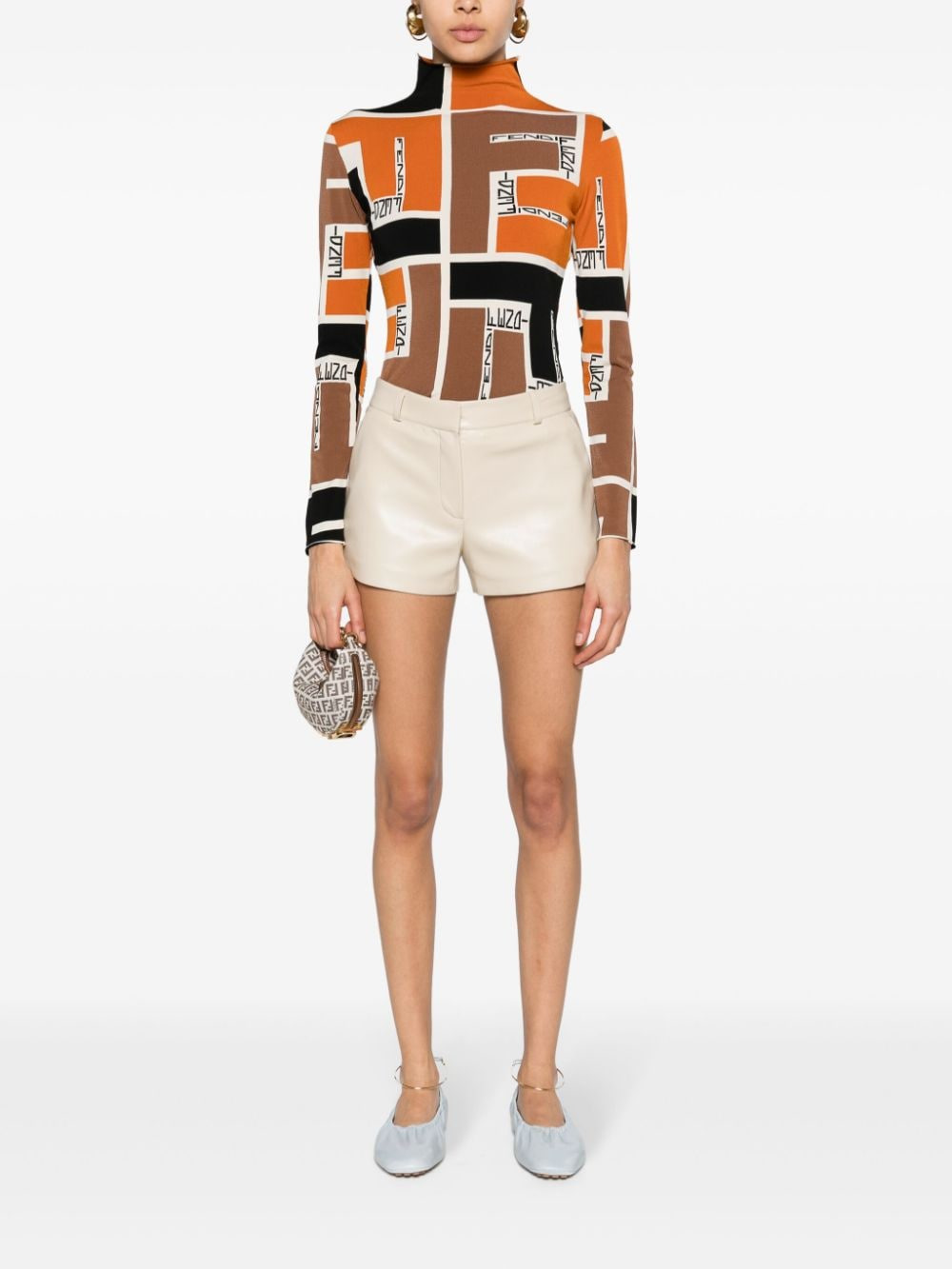 Fendi Women Printed High-Neck Top - 5