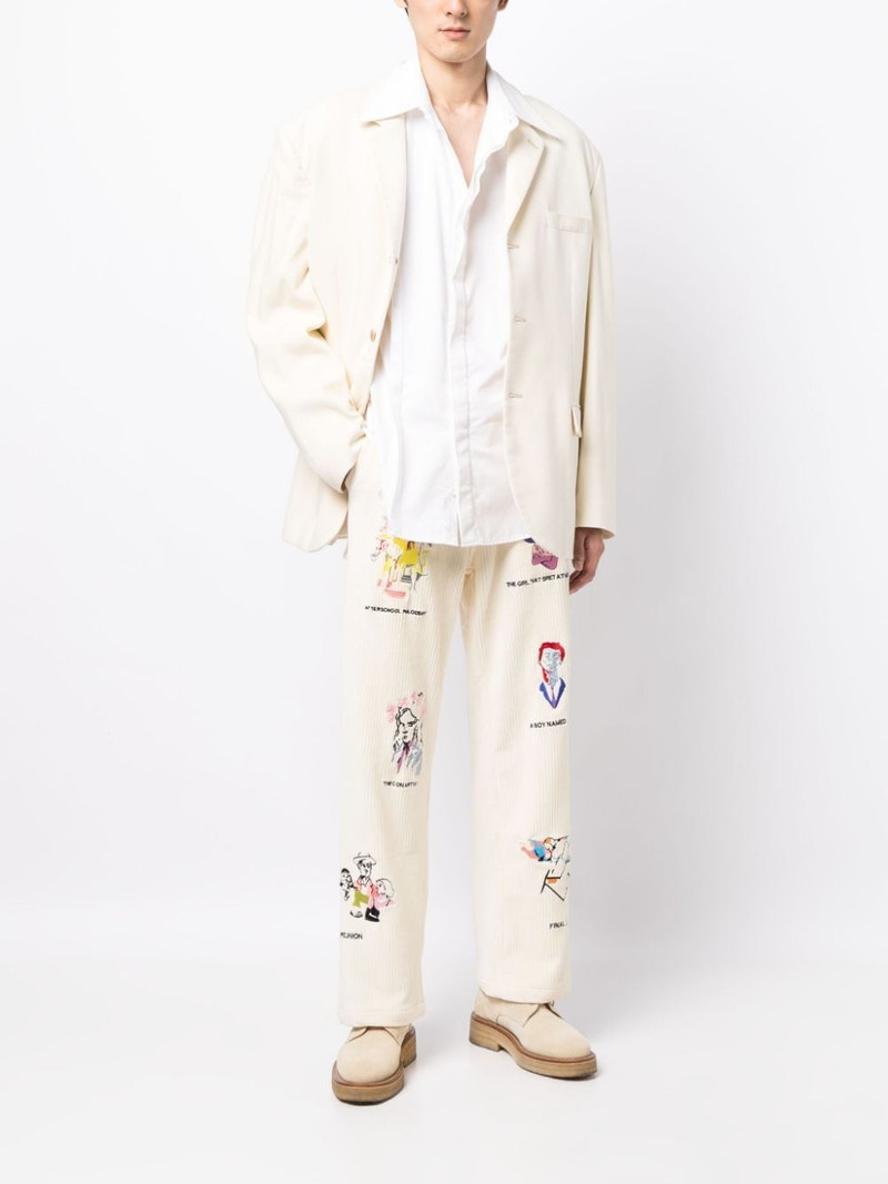 KidSuper Museum embroidered corduroy trousers outlook