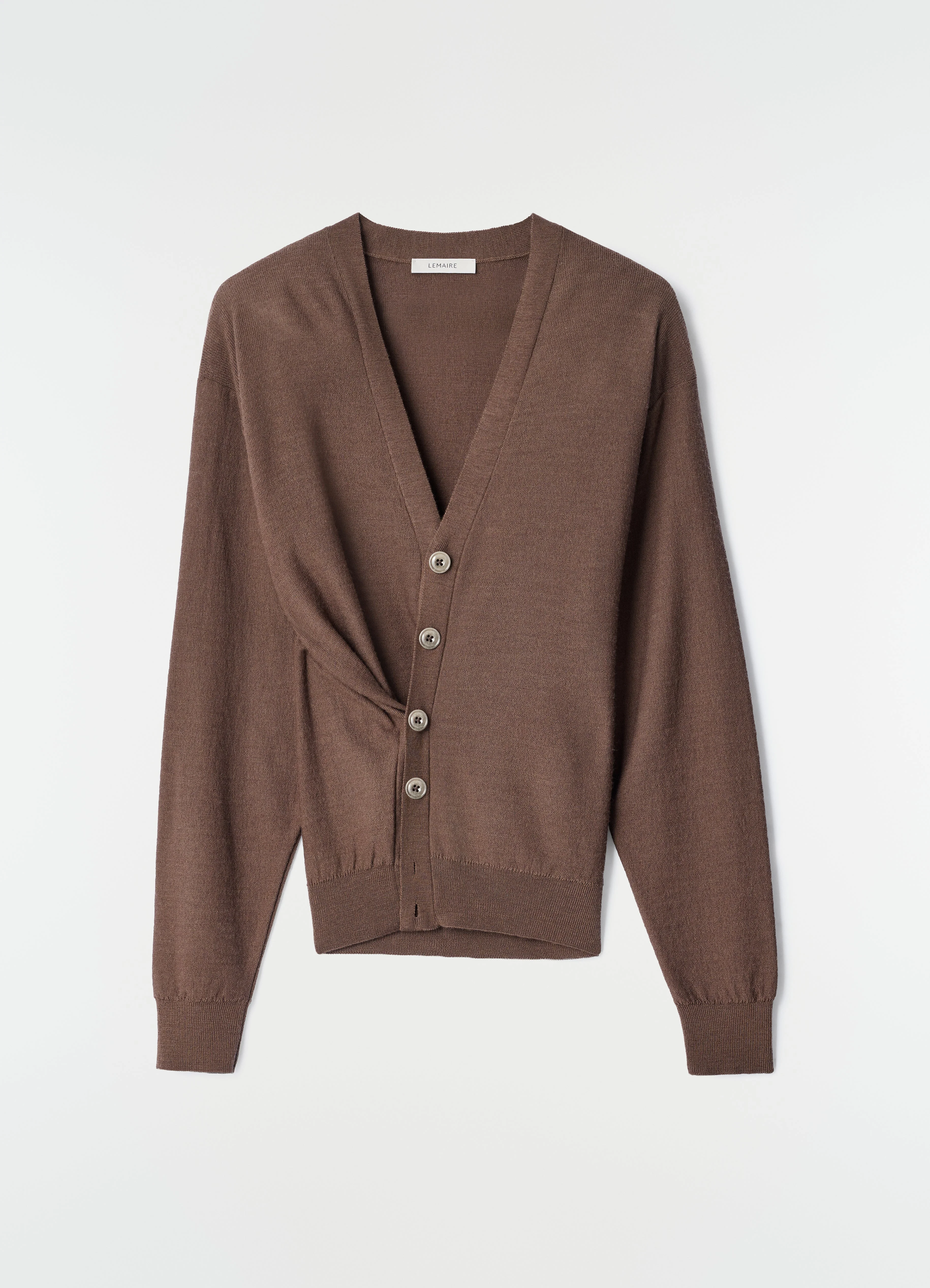 RELAXED TWISTED CARDIGAN IN MERINO BLEND - 1