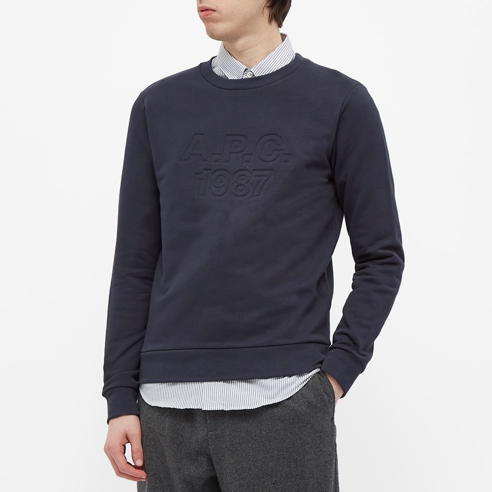 A.P.C. Dan Embossed Logo Crew Sweat - 3