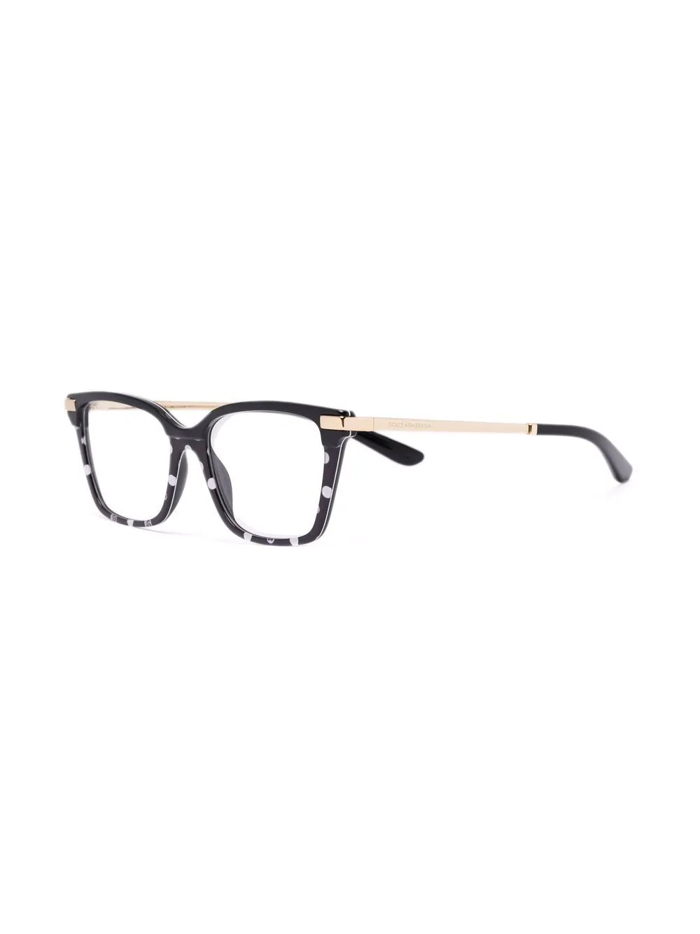 DG3345 polka-dot rectangular glasses - 2