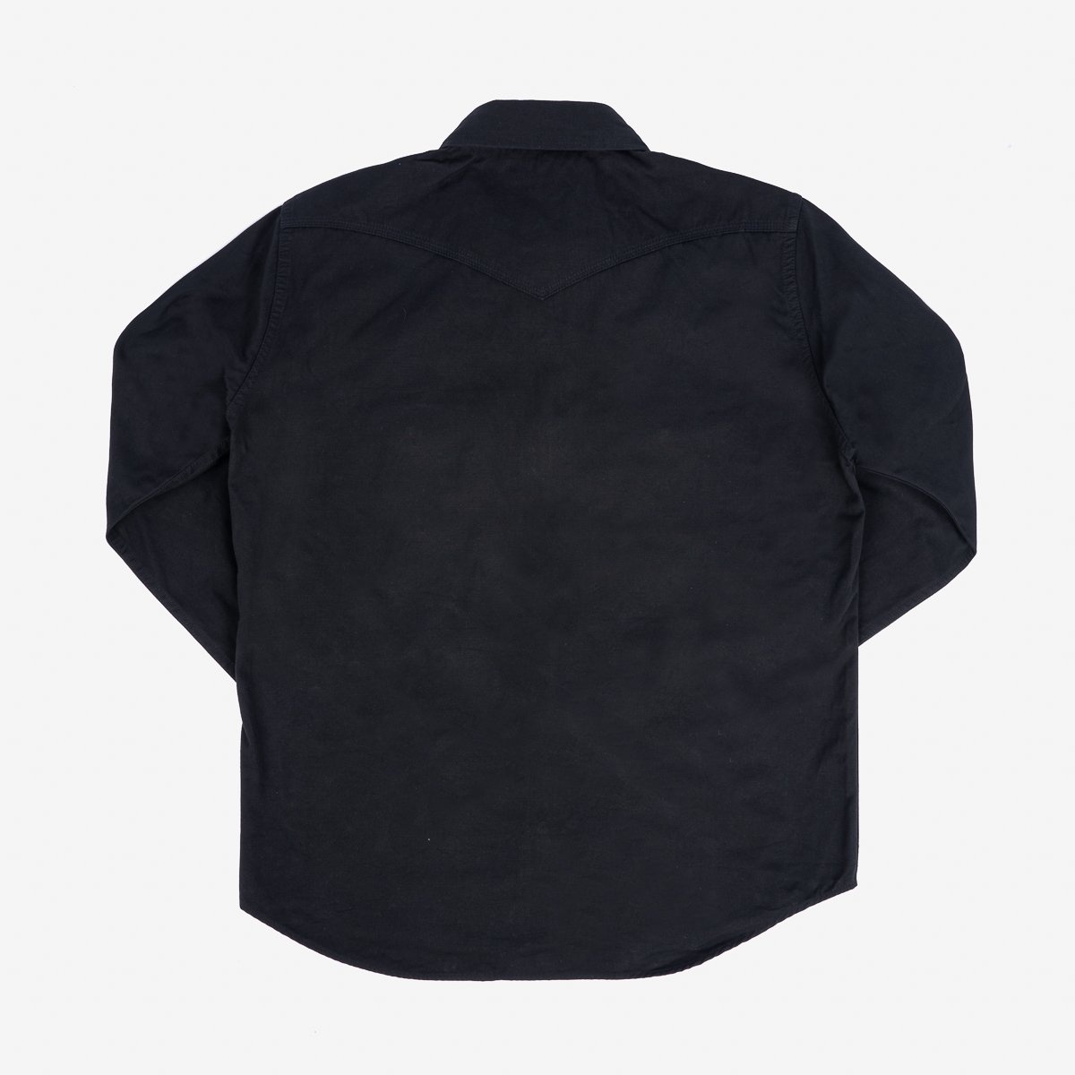 IHSH-394-BLK 7oz Fatigue Cloth Western Shirt - Black - 5