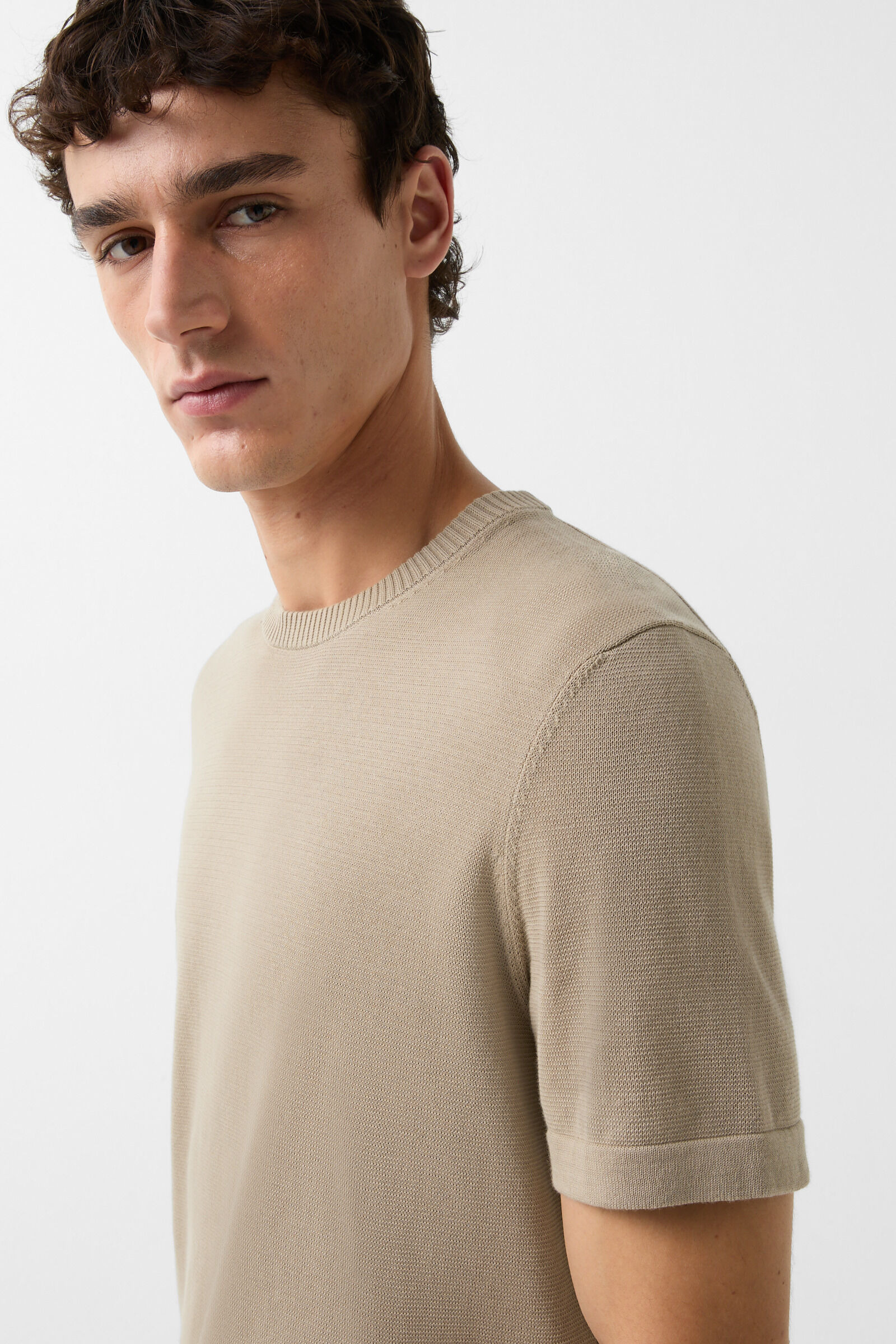 Knitted shirt Lloyd in Beige - 4