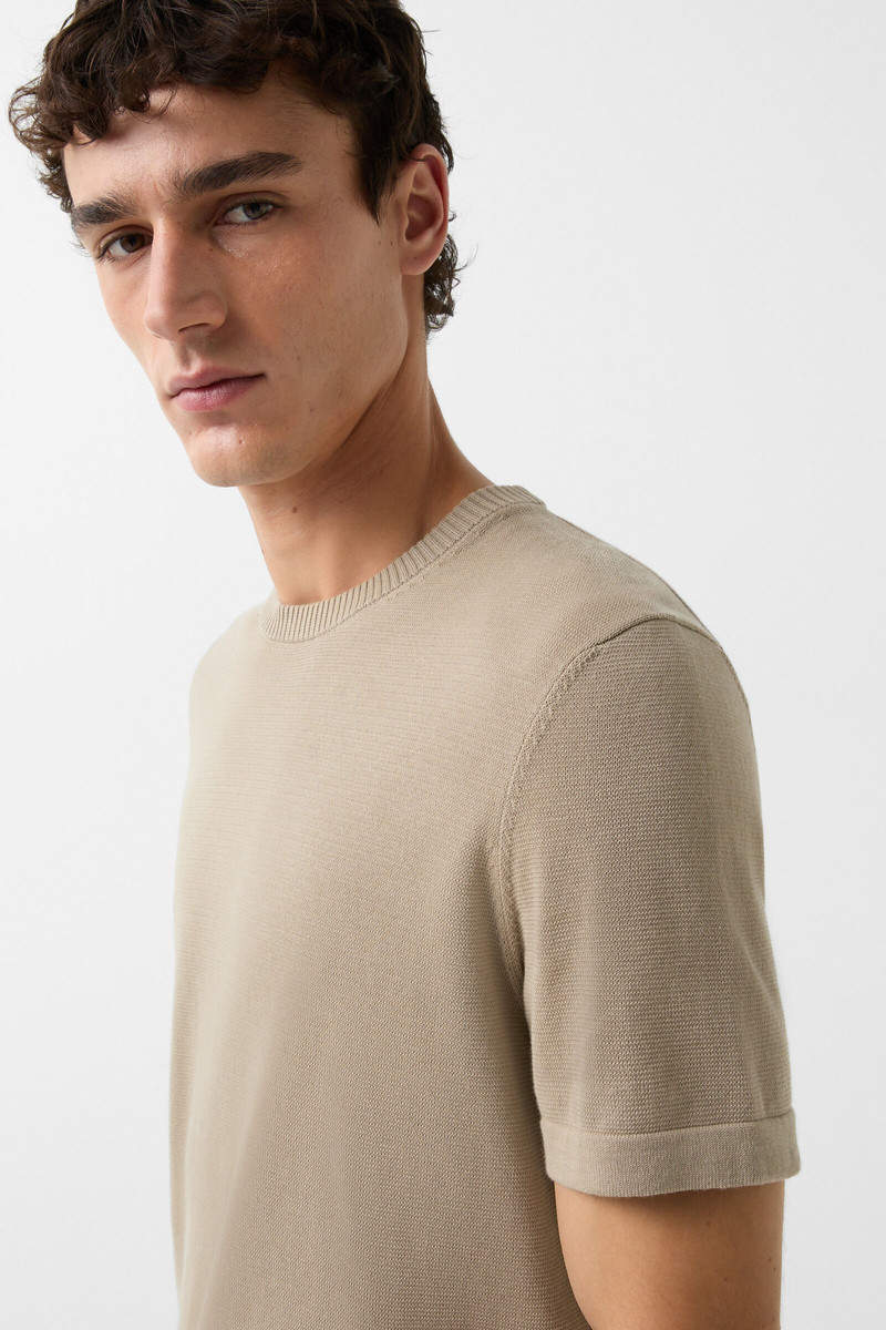 Knitted shirt Lloyd in Beige 4