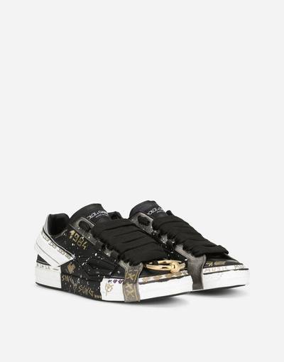 Dolce & Gabbana Painted calfskin Portofino sneakers outlook