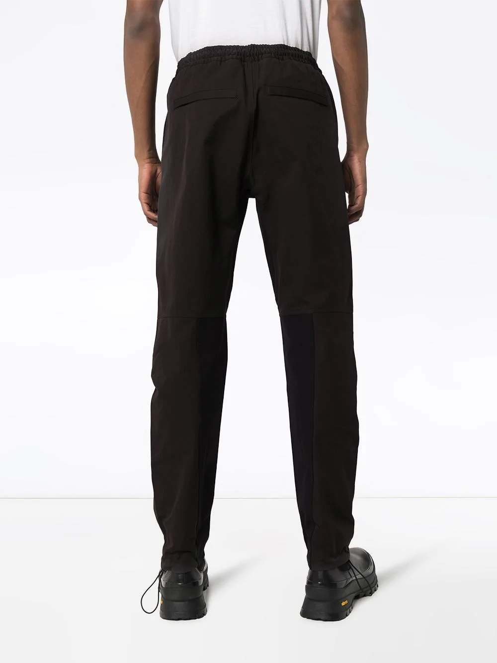 contrast panel trousers - 4