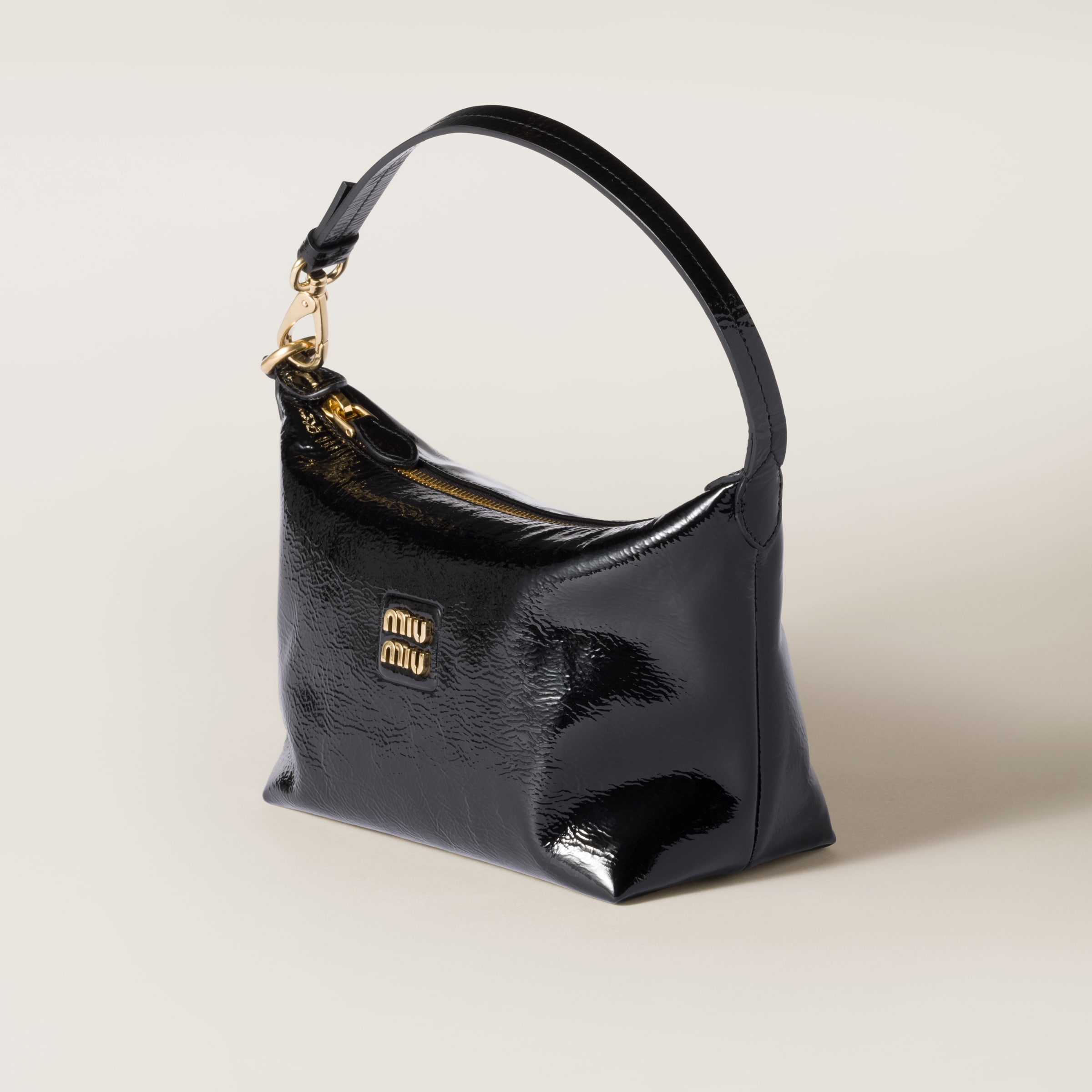 Miu Miu Naplak patent leather pouch | REVERSIBLE