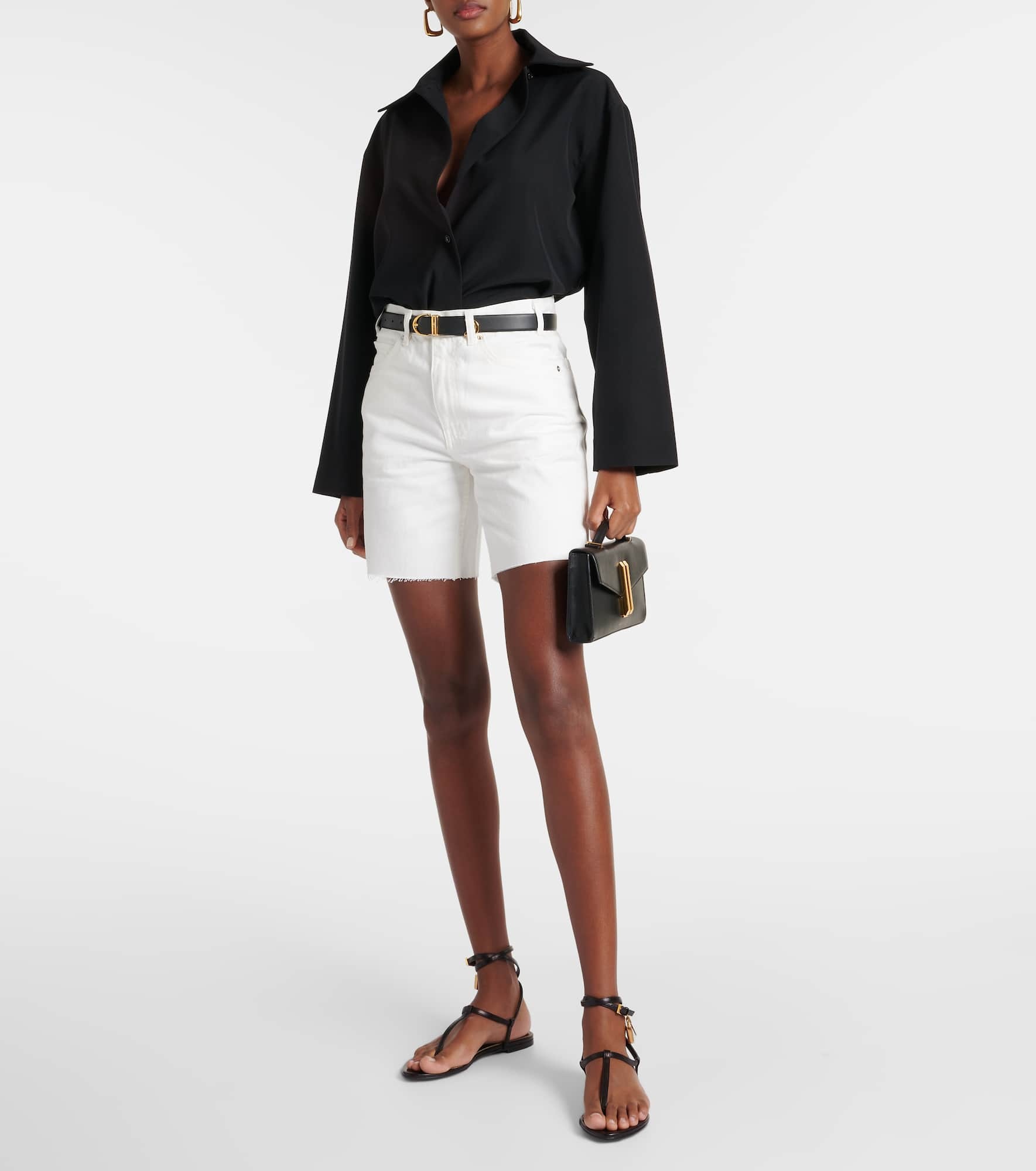 Russel high-rise denim shorts - 2