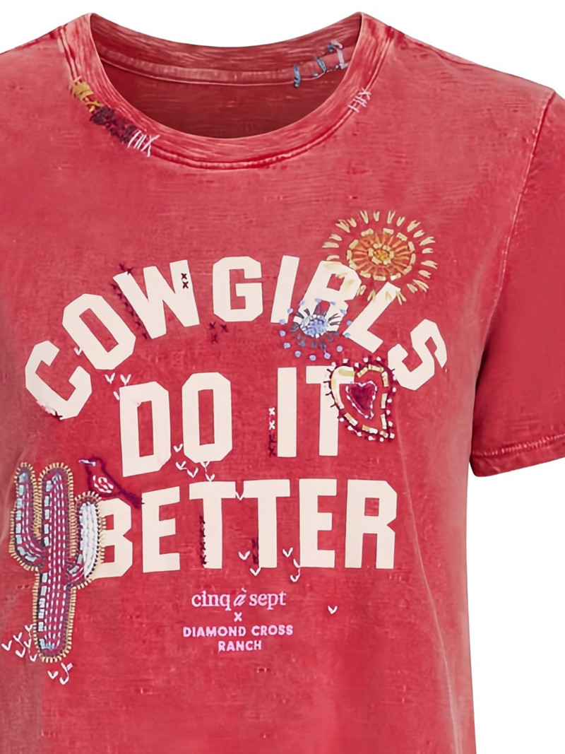 Cinq à Sept lettering T-shirt outlook