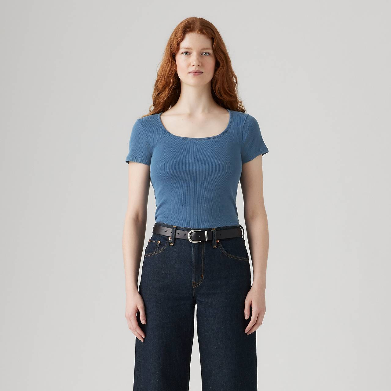 ESSENTIAL SQUARE NECK TEE - 2