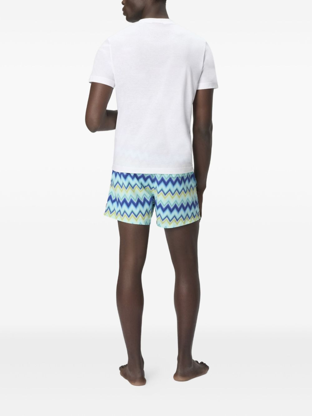chevron-pattern T-shirt - 3