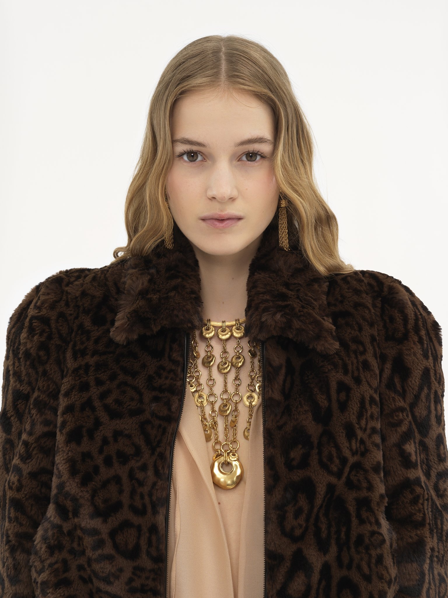 CROPPED BOMBER JACKET IN FAUX FUR - 7