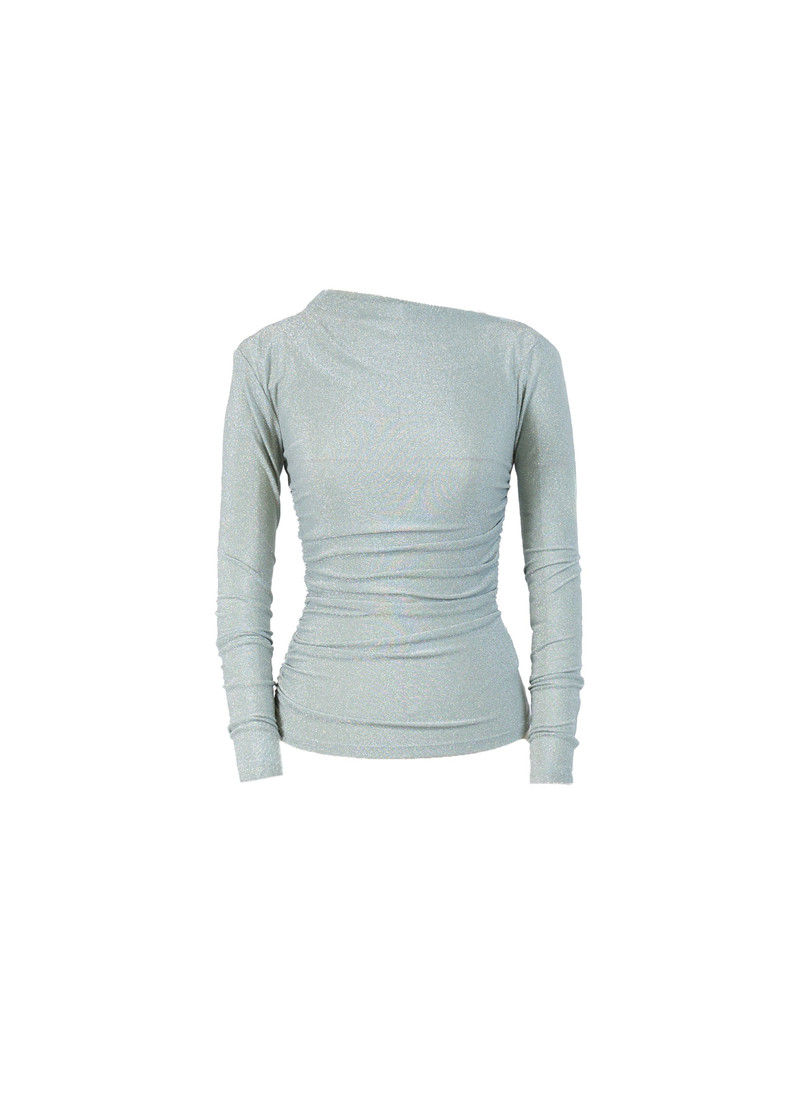 Draped Jersey Top Sparkling Green 1