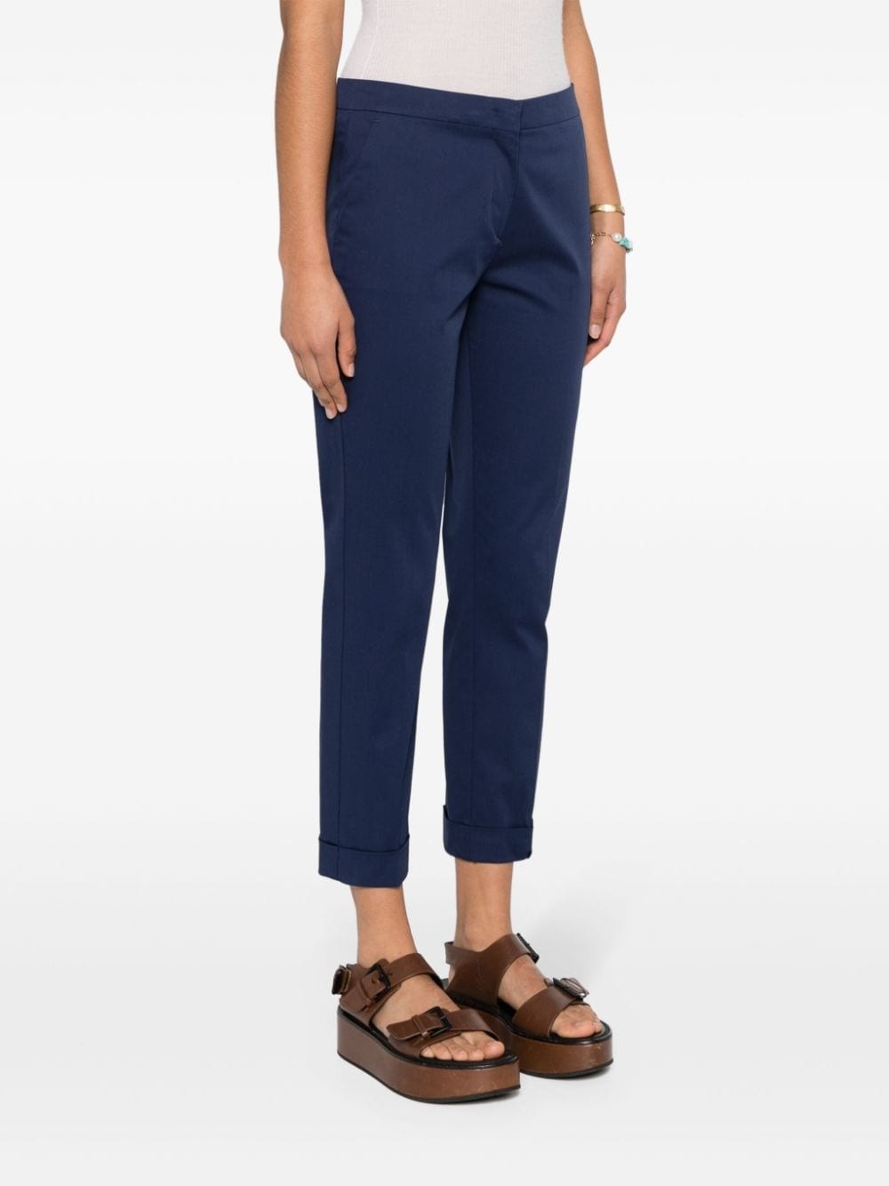 cropped gabardine trousers - 3