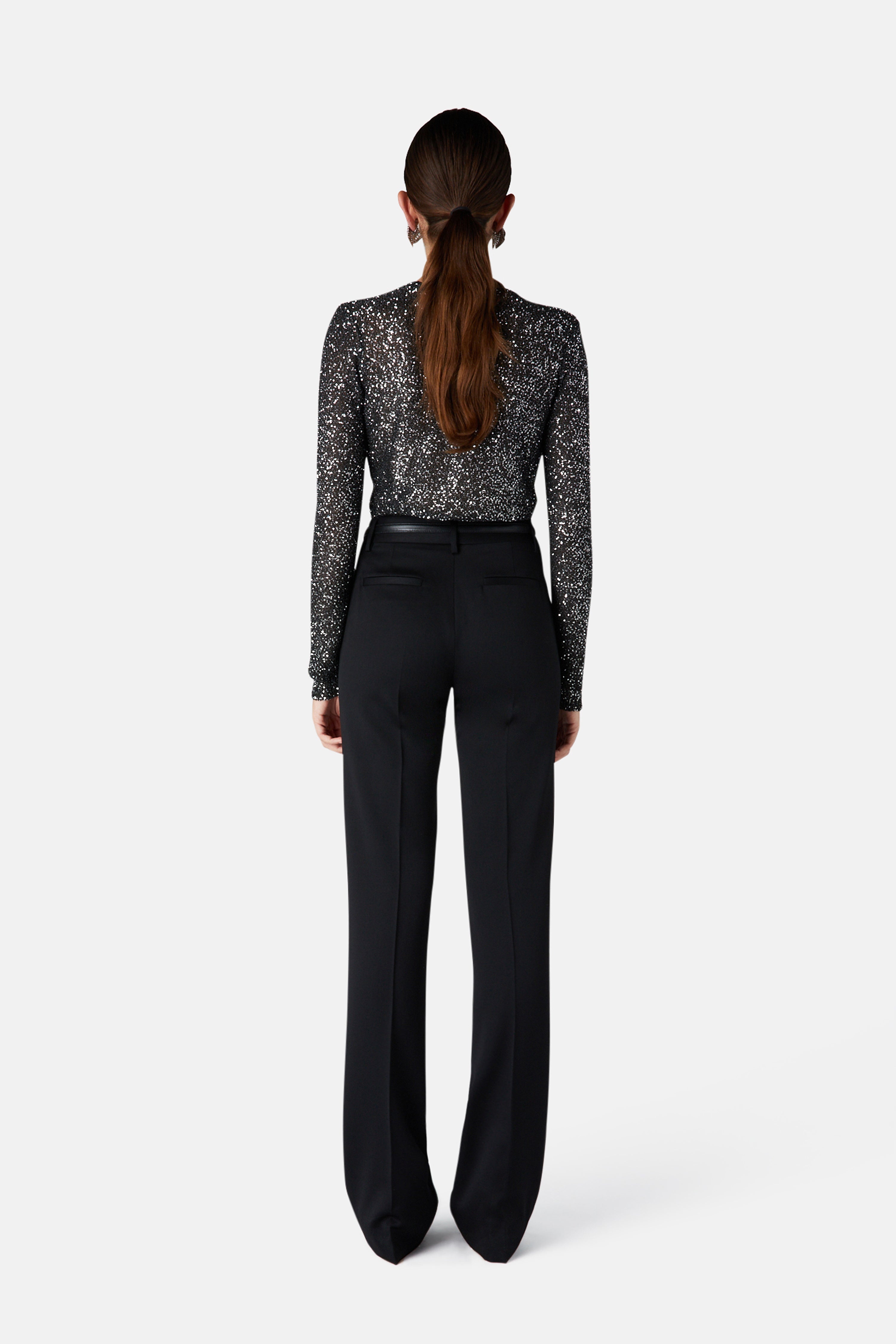 WOOL SATIN TROUSERS - 4