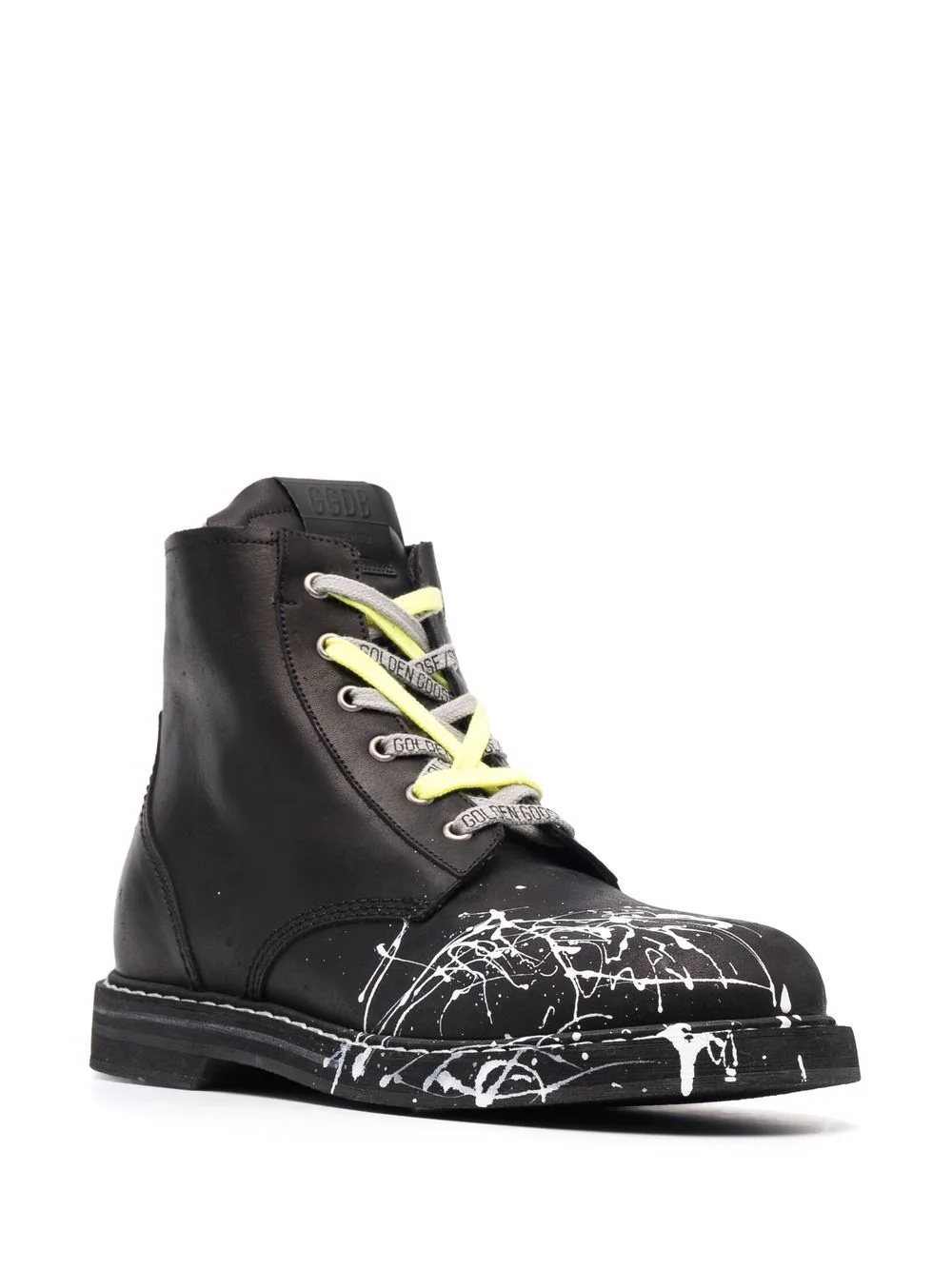 paint splatter combat boots - 2