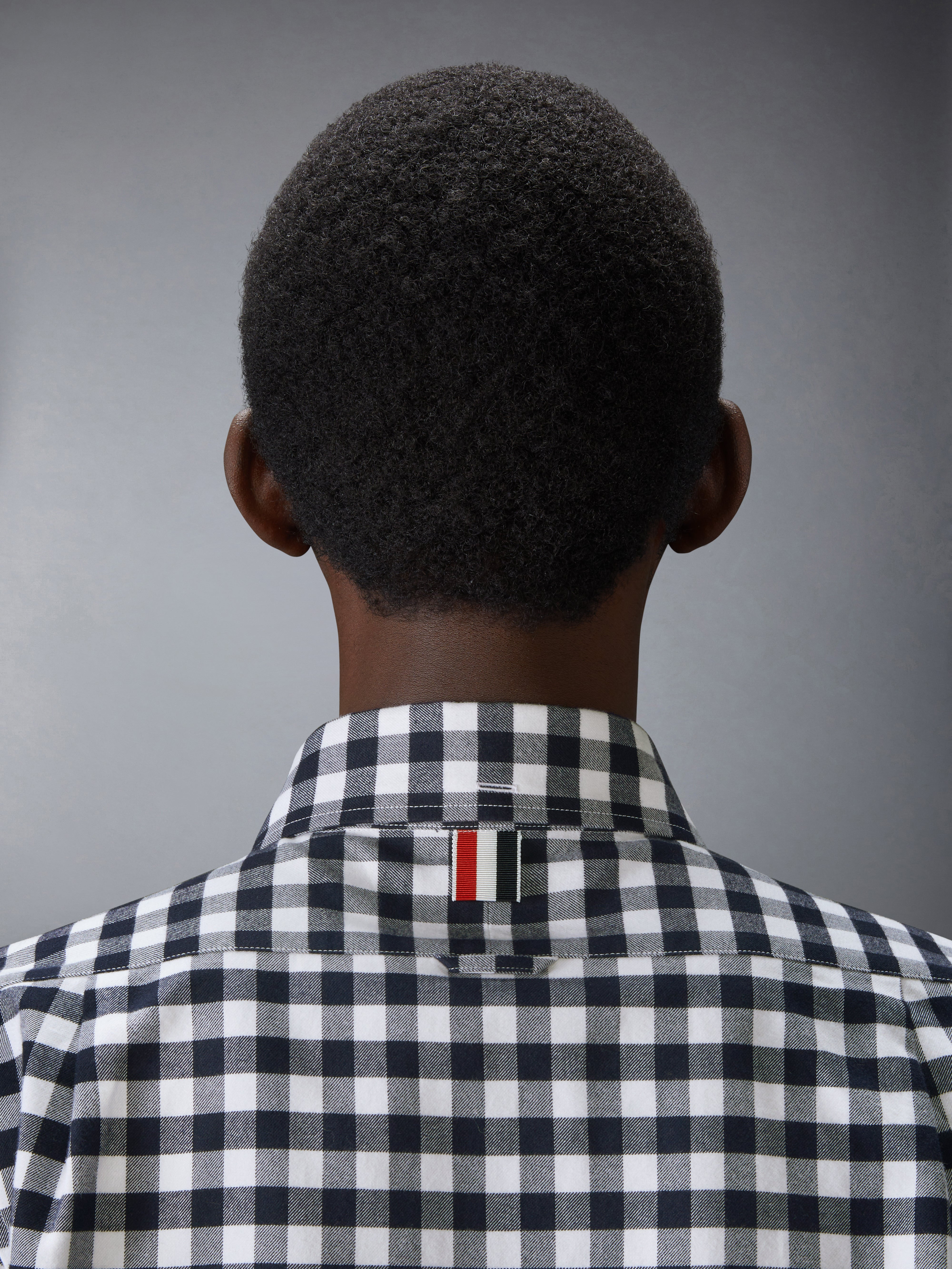 GINGHAM CHECK FLANNEL 4-BAR UTILITY SHIRT - 7