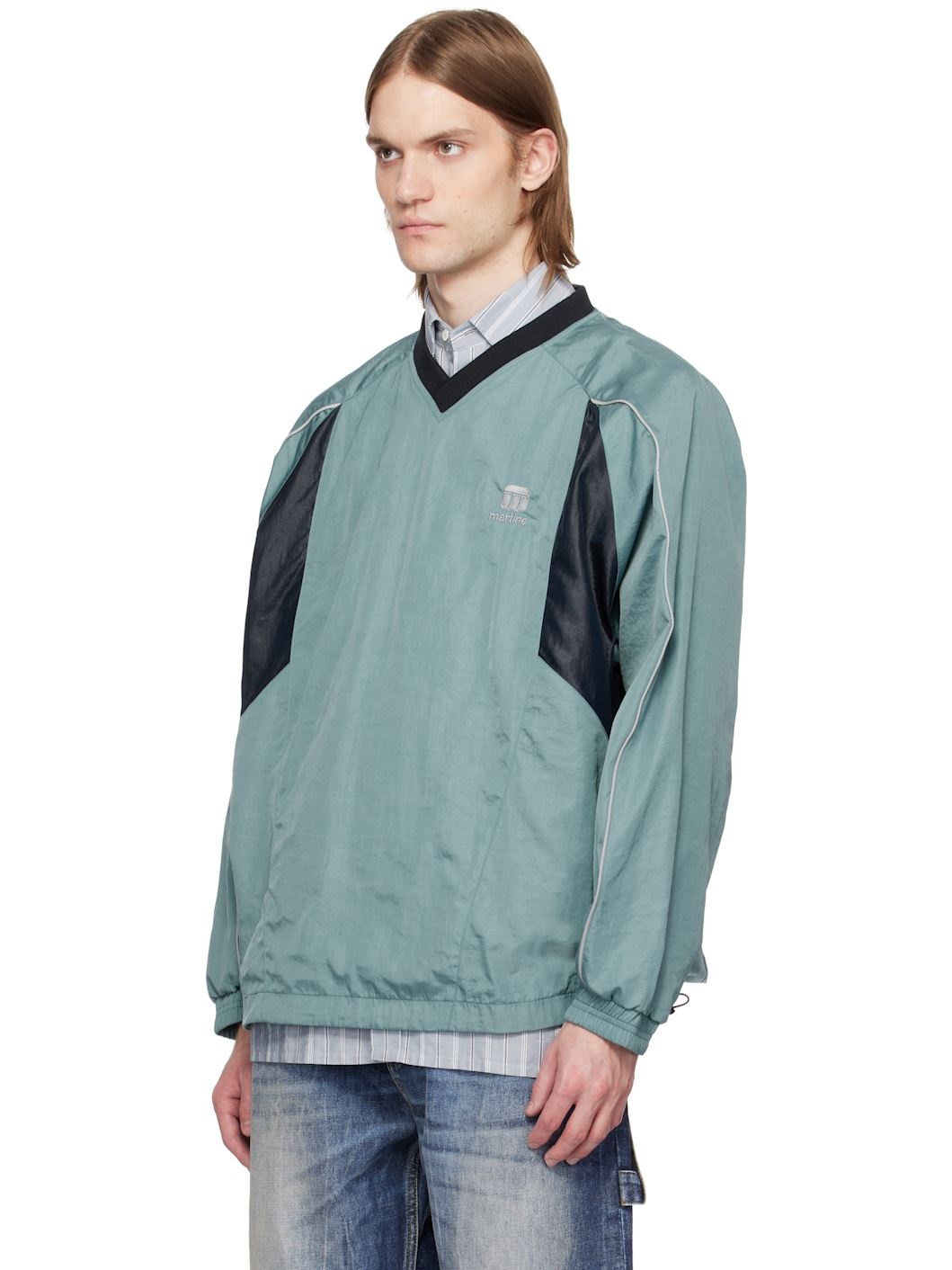 Green Sports Pullover Jacket - 4