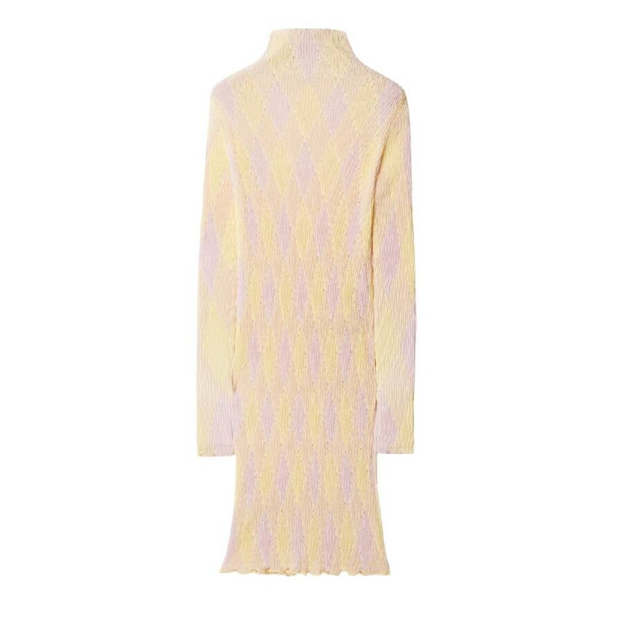 Burberry Argyle Check Pattern Ribbed-Knit Dress - 7