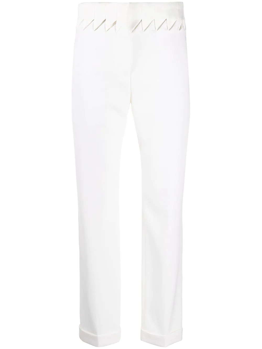 cut out detail high-waisted trousers - 1