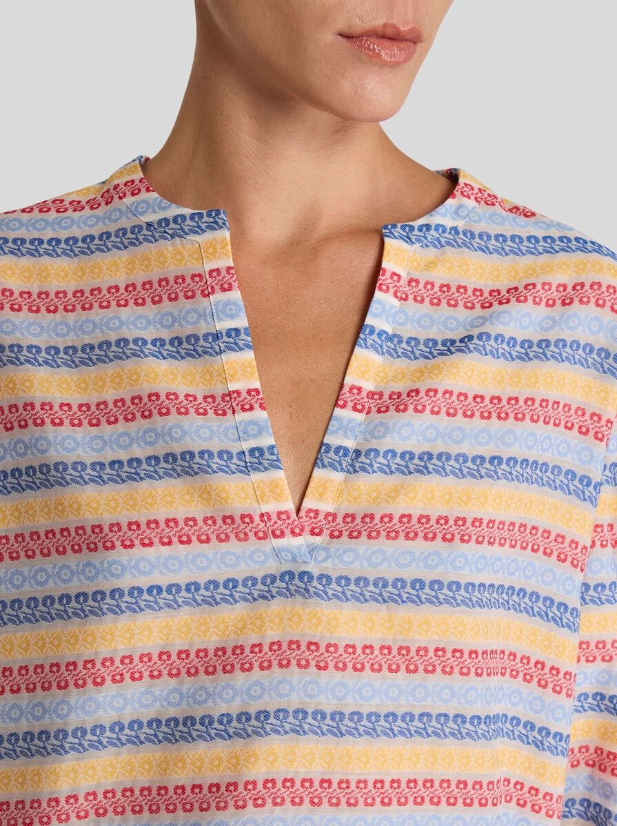 COTTON-BLEND JACQUARD BLOUSE - 3