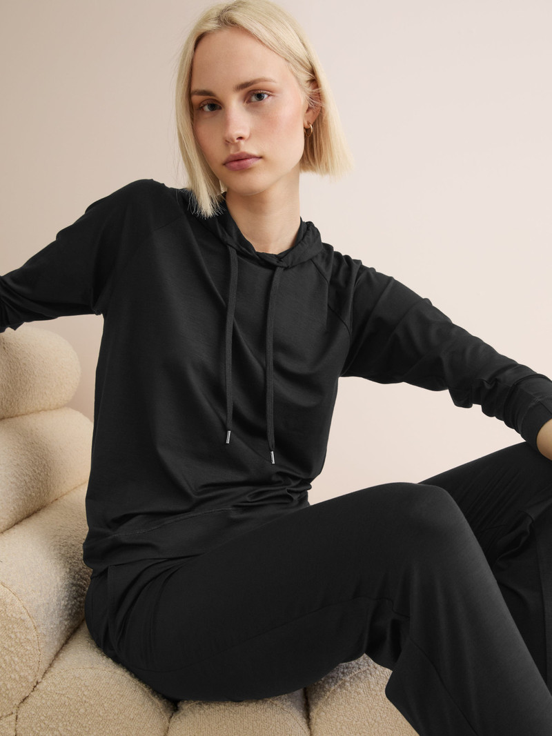 Basel Micro Modal Hoodie Black 1
