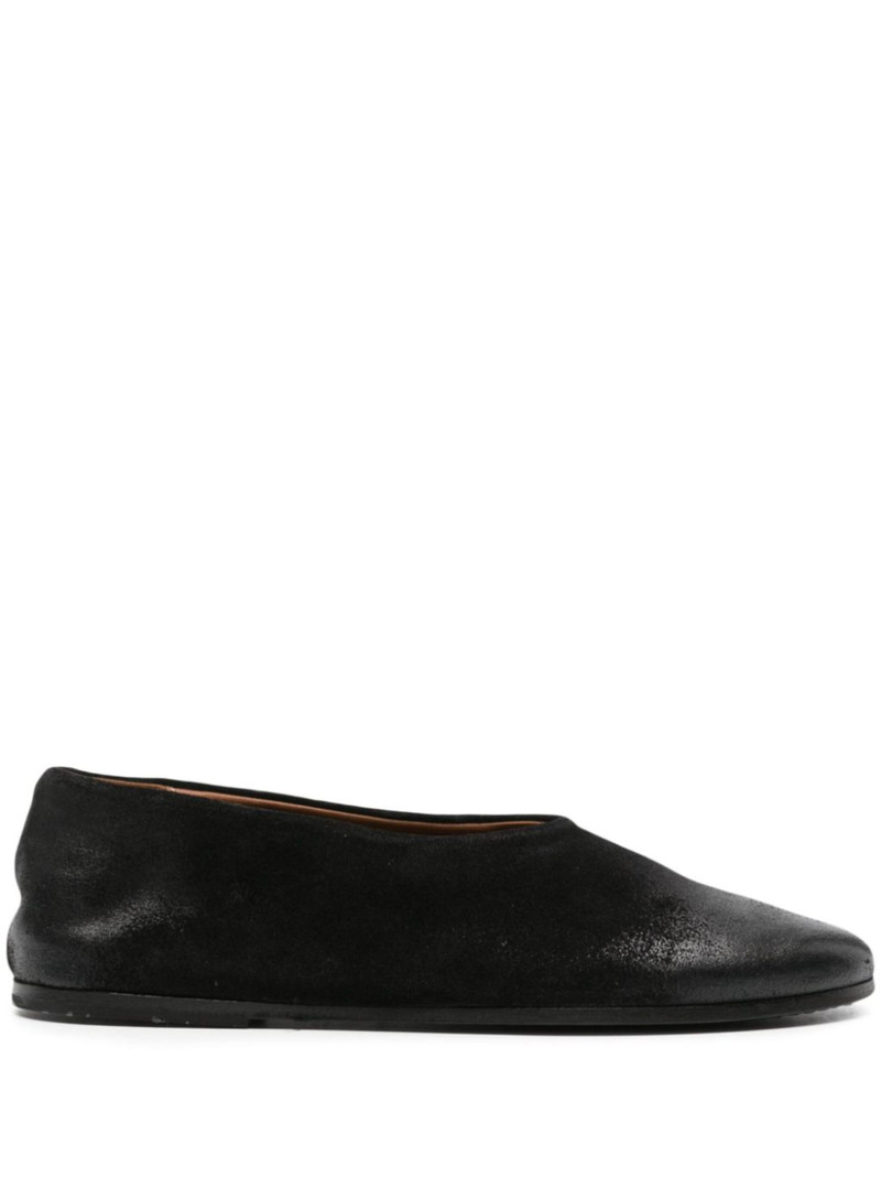 slip-on leather ballerina shoes - 1