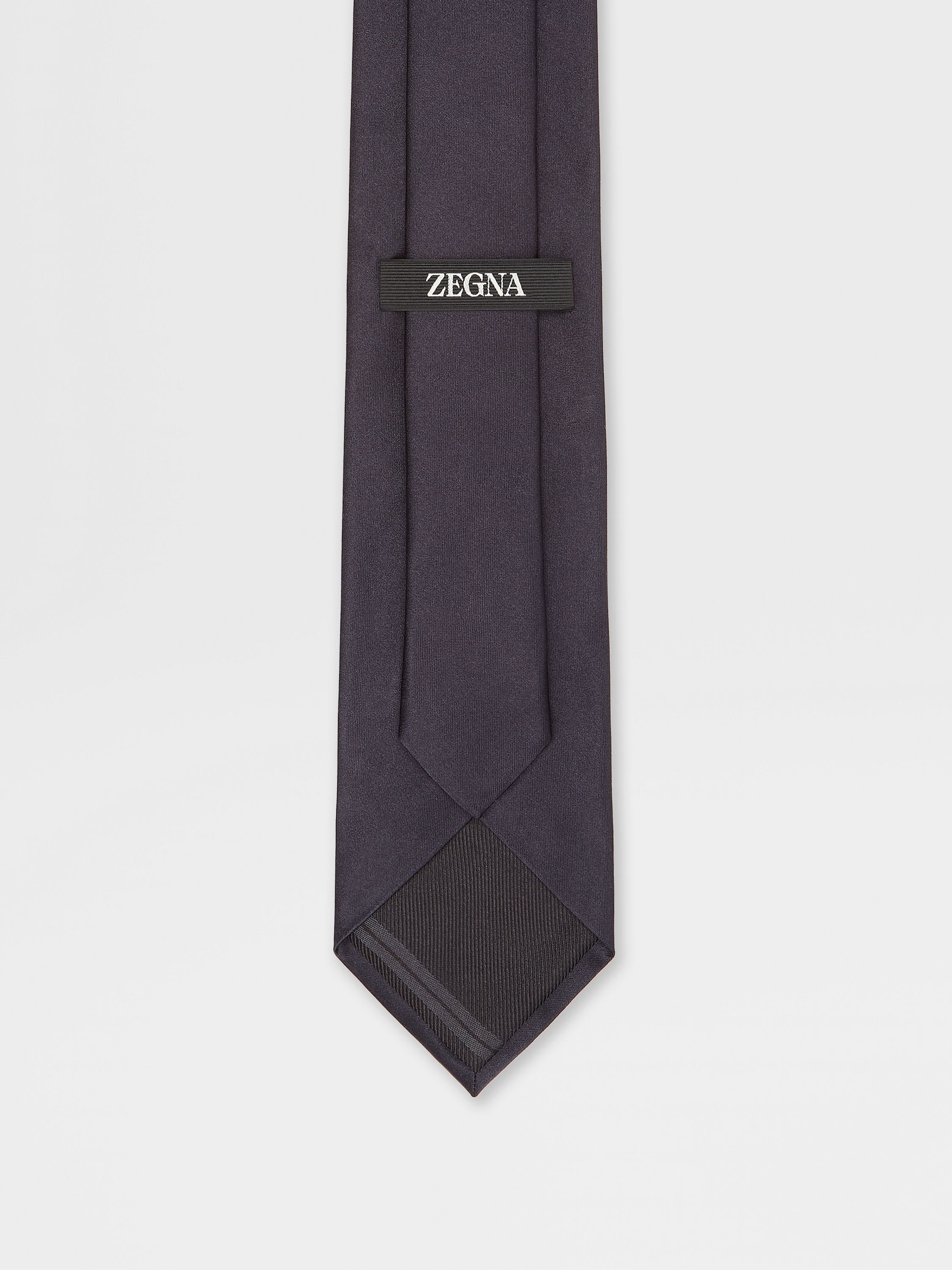 DARK BLUE SILK TIE - 3