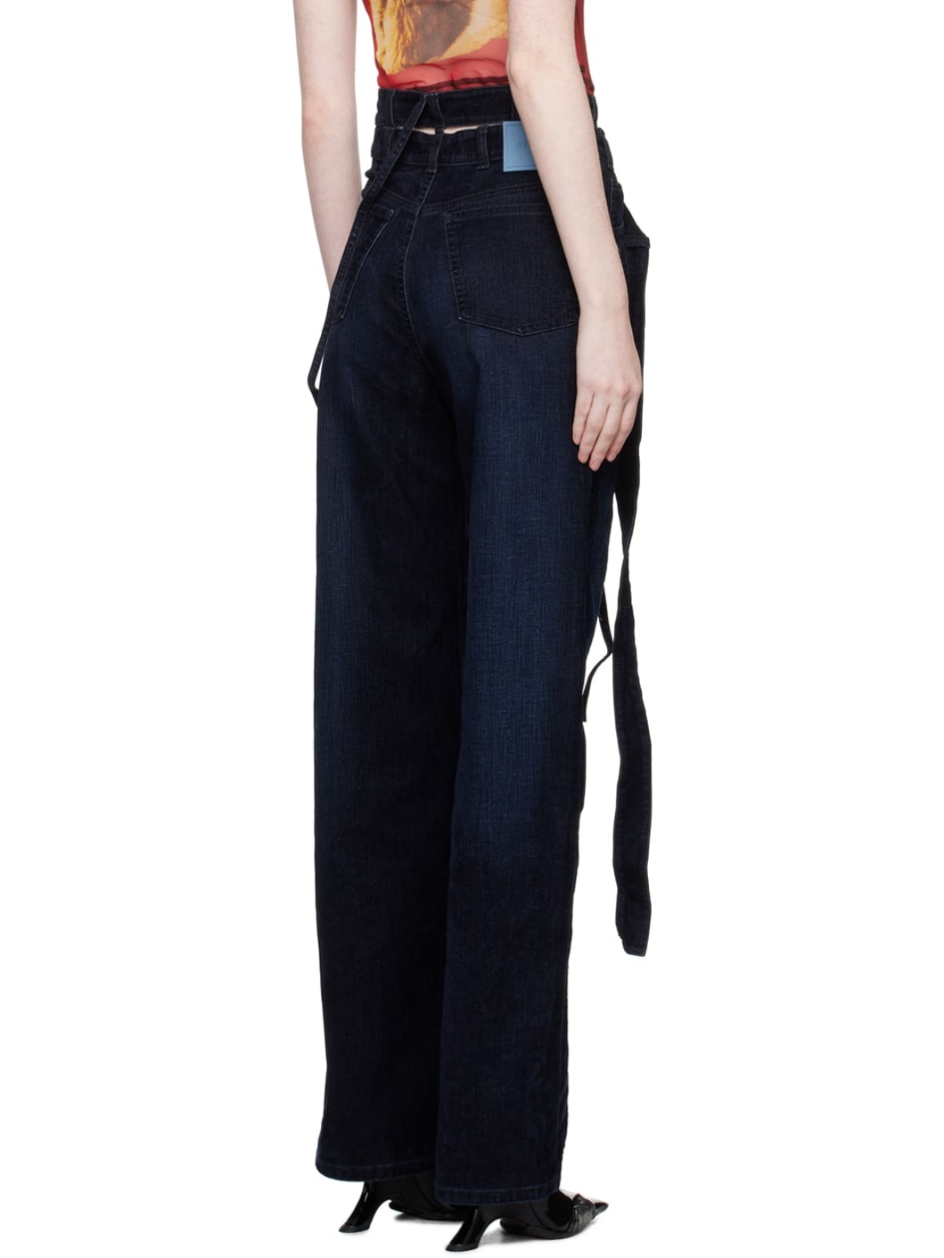 Navy Wrap Jeans - 3