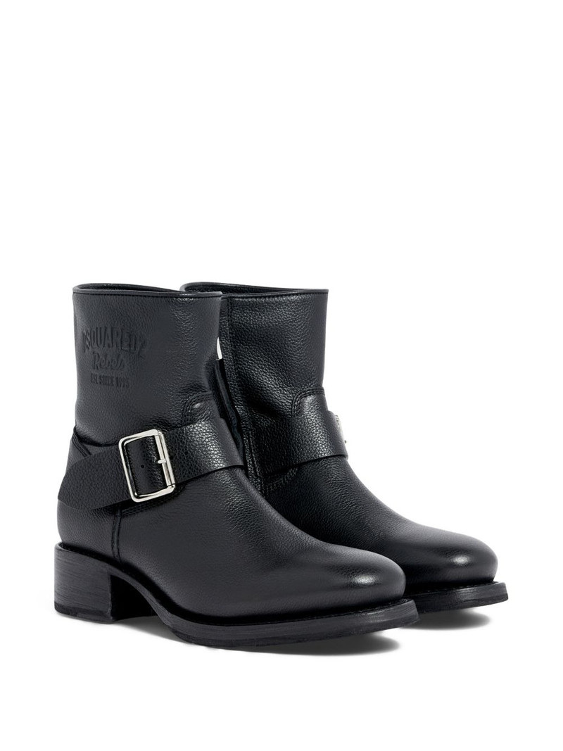 DSQUARED2 Harley buckle ankle boots outlook
