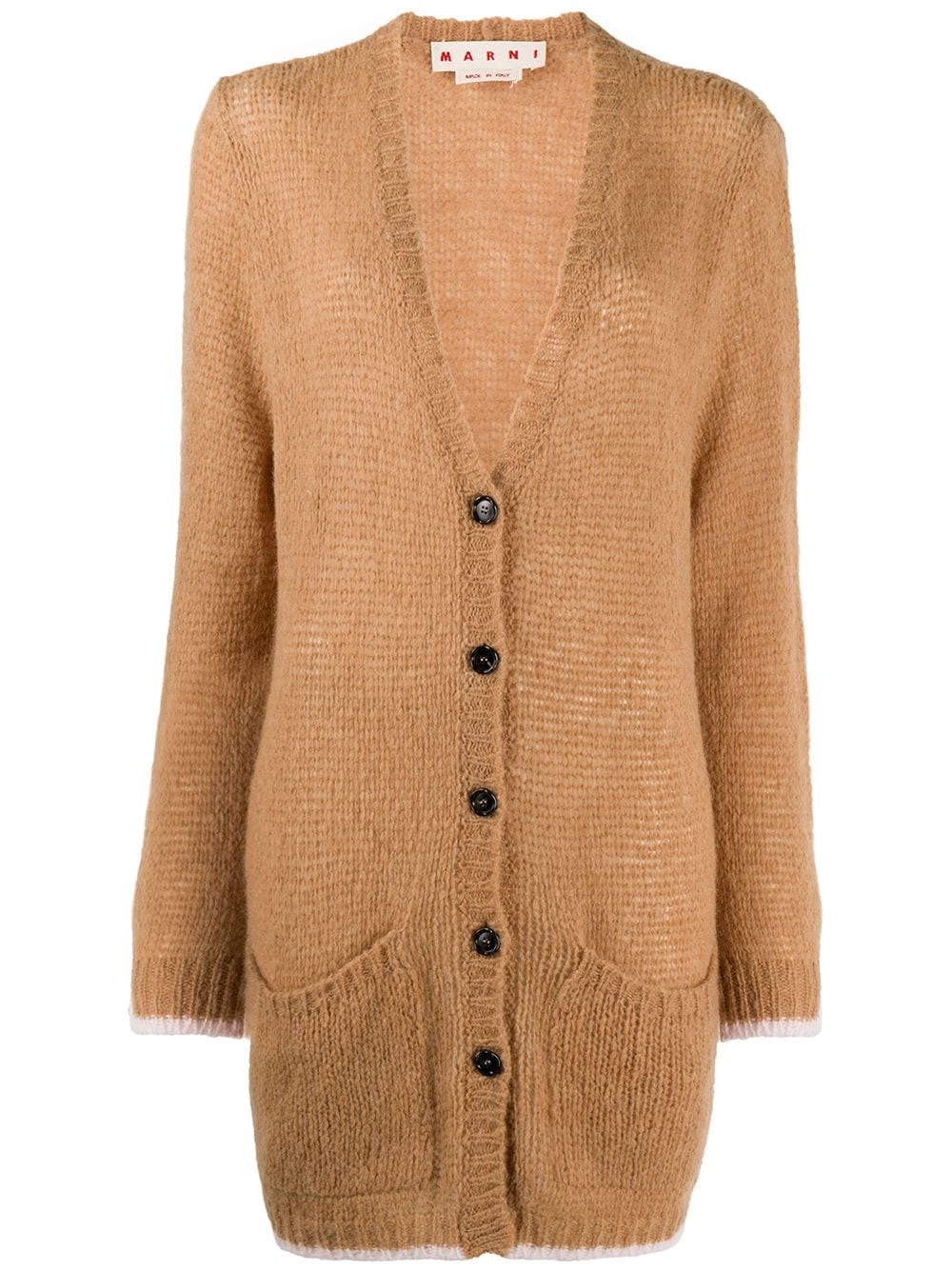 knitted long cardigan - 1