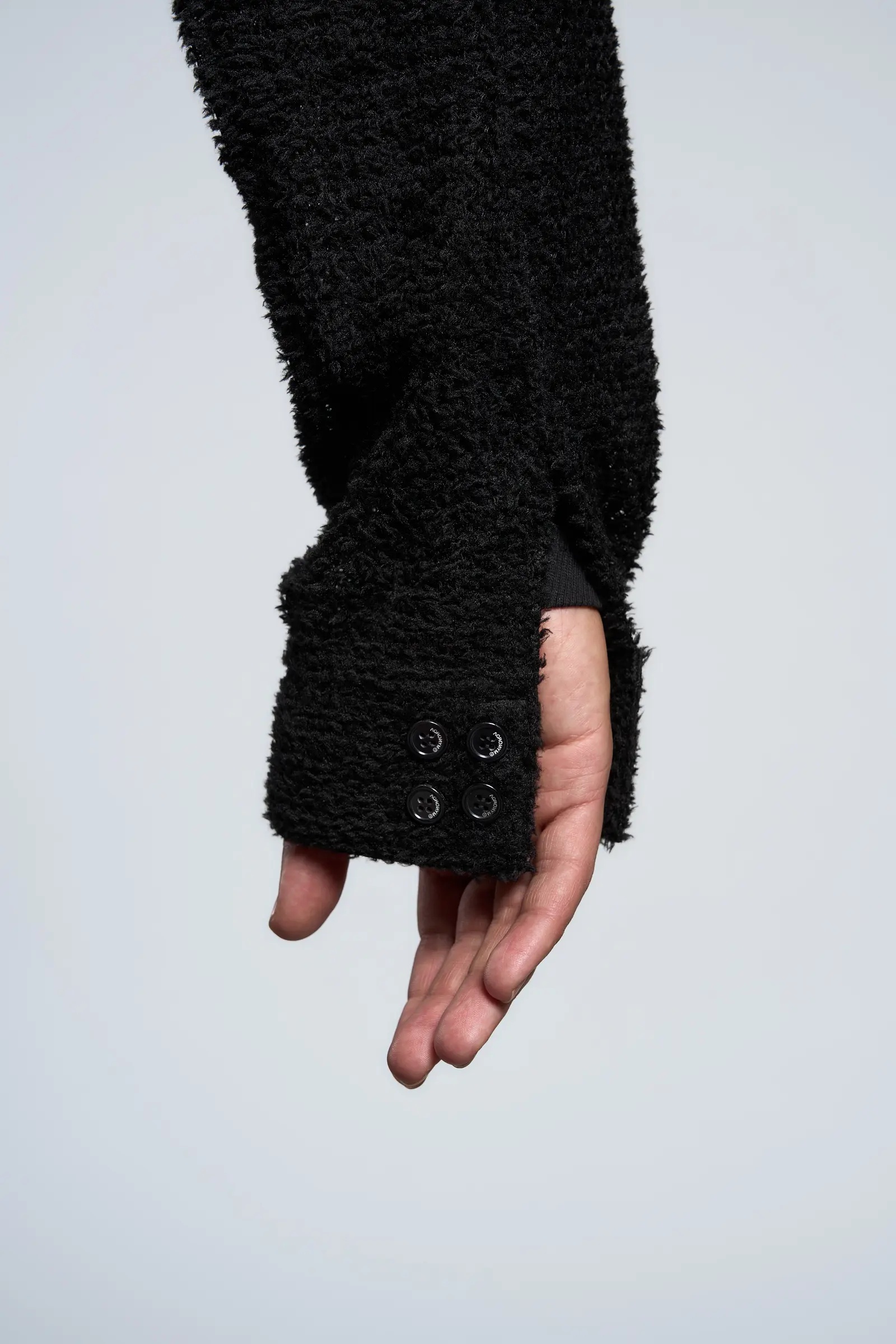 LA1-AD Lofted Knit Fiber Long Sleeve Shirt Black - 23