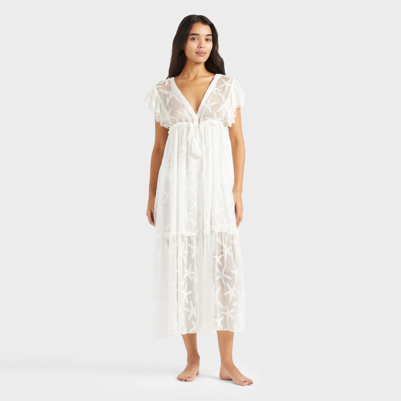 Vilebrequin Women Long Transparent Silk Starfish Dress outlook