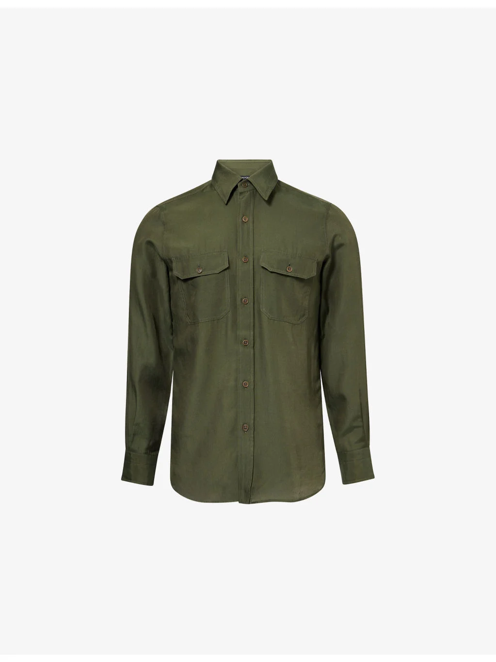 Military Regular-Fit Cotton and Silk-Blend Shirt - 1