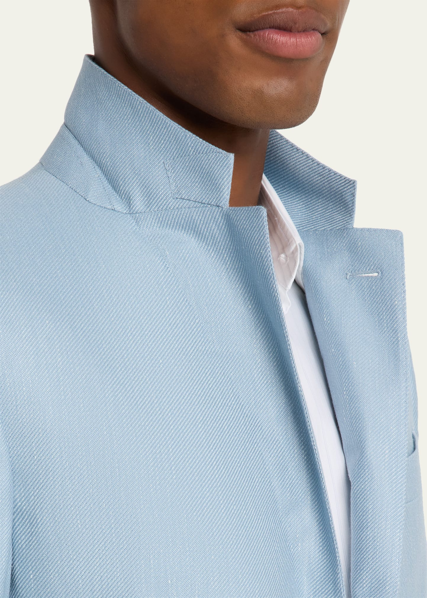 Men's Cashmere, Silk and Linen Twill Sport Coat - 6
