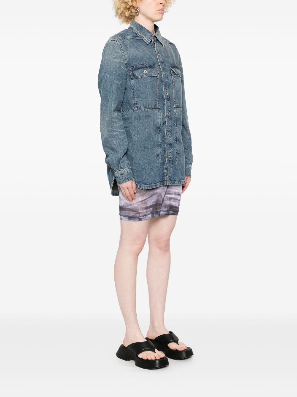 denim overshirt - 3