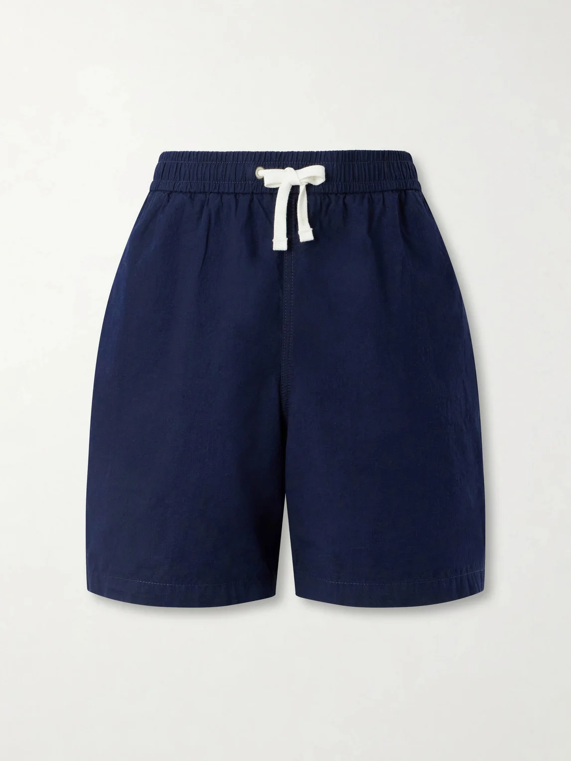 Straight-Leg Cotton Drawstring Shorts - 1