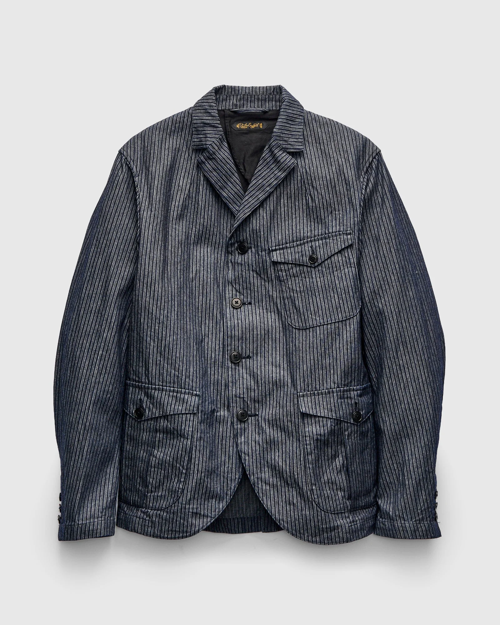 OR-4325 Dobby Sack Jacket in Indigo Stripe - 1