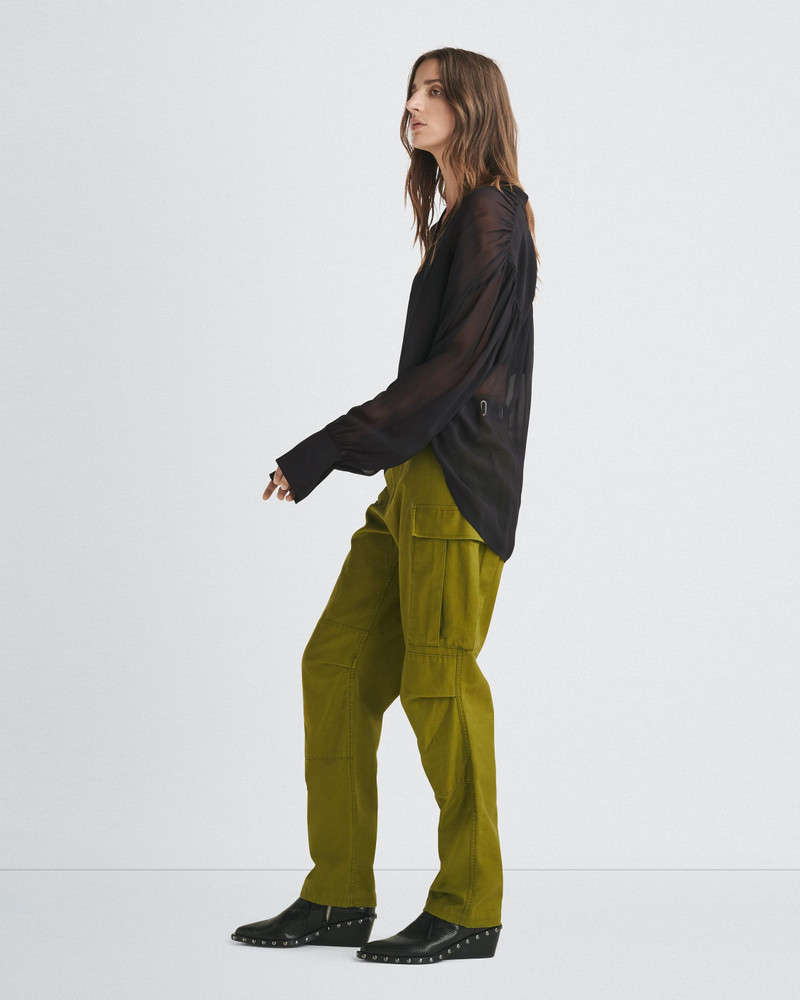 Hannah Georgette Top Relaxed Fit Long Sleeve 4