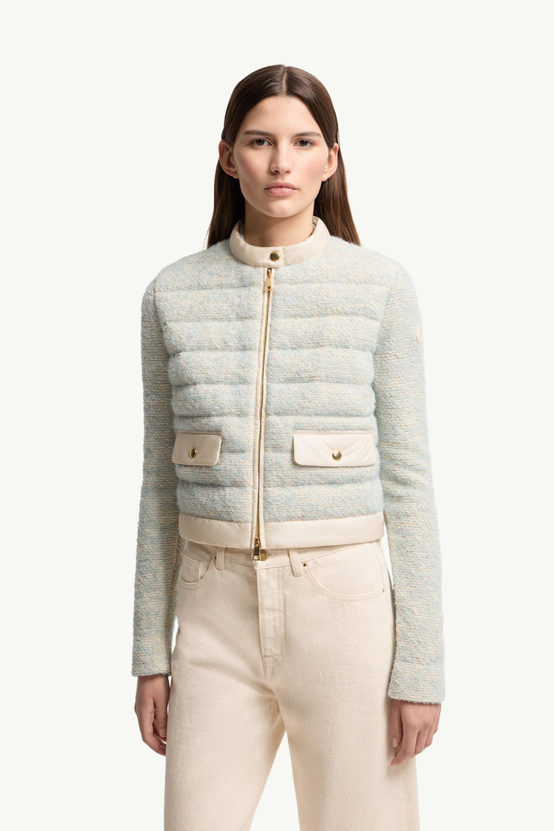 Wool & Alpaca Blend Padded Zip-Up Cardigan 4