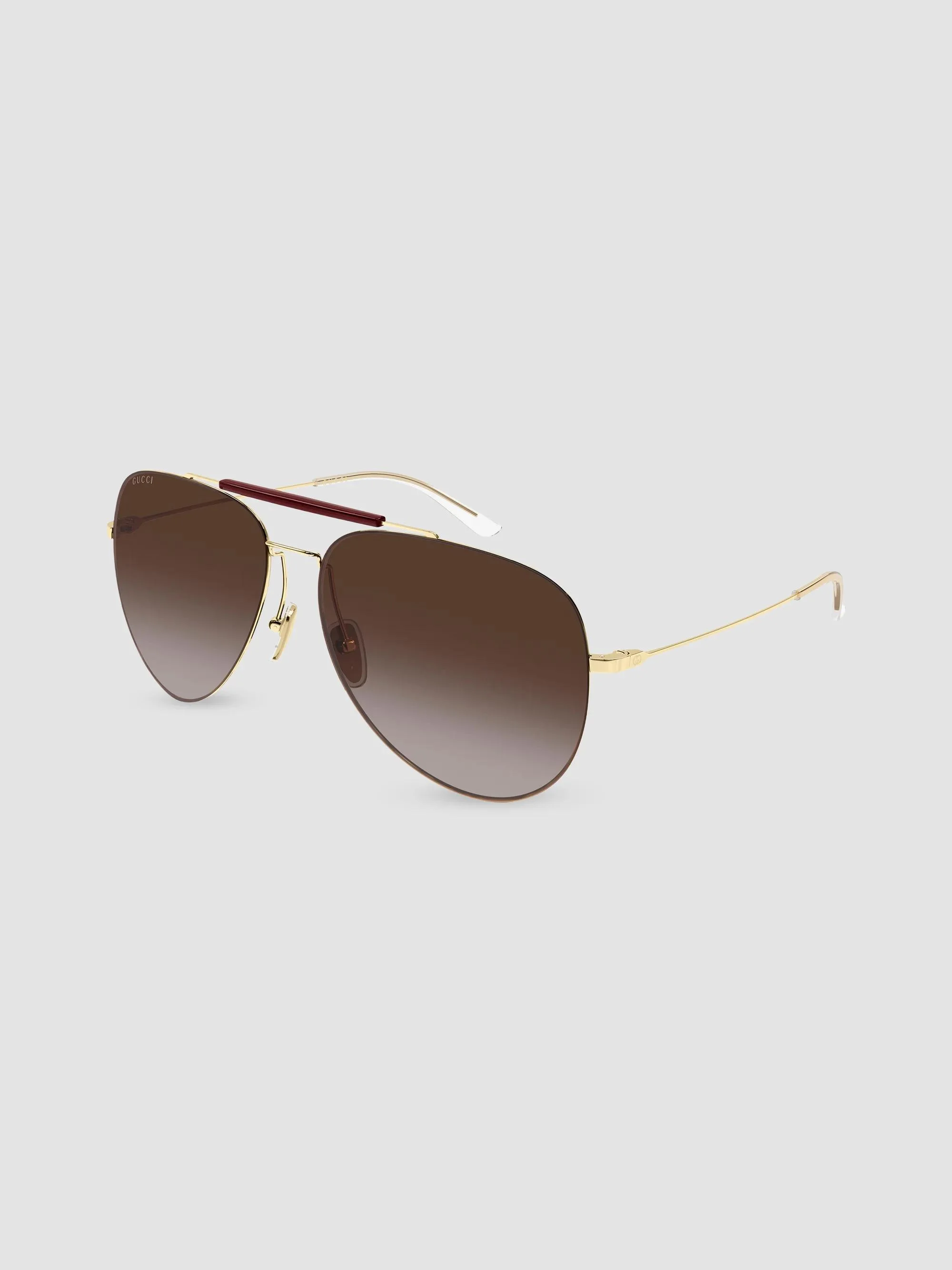 Men's Interlocking G 60MM Pilot Sunglasses - Gold - 1
