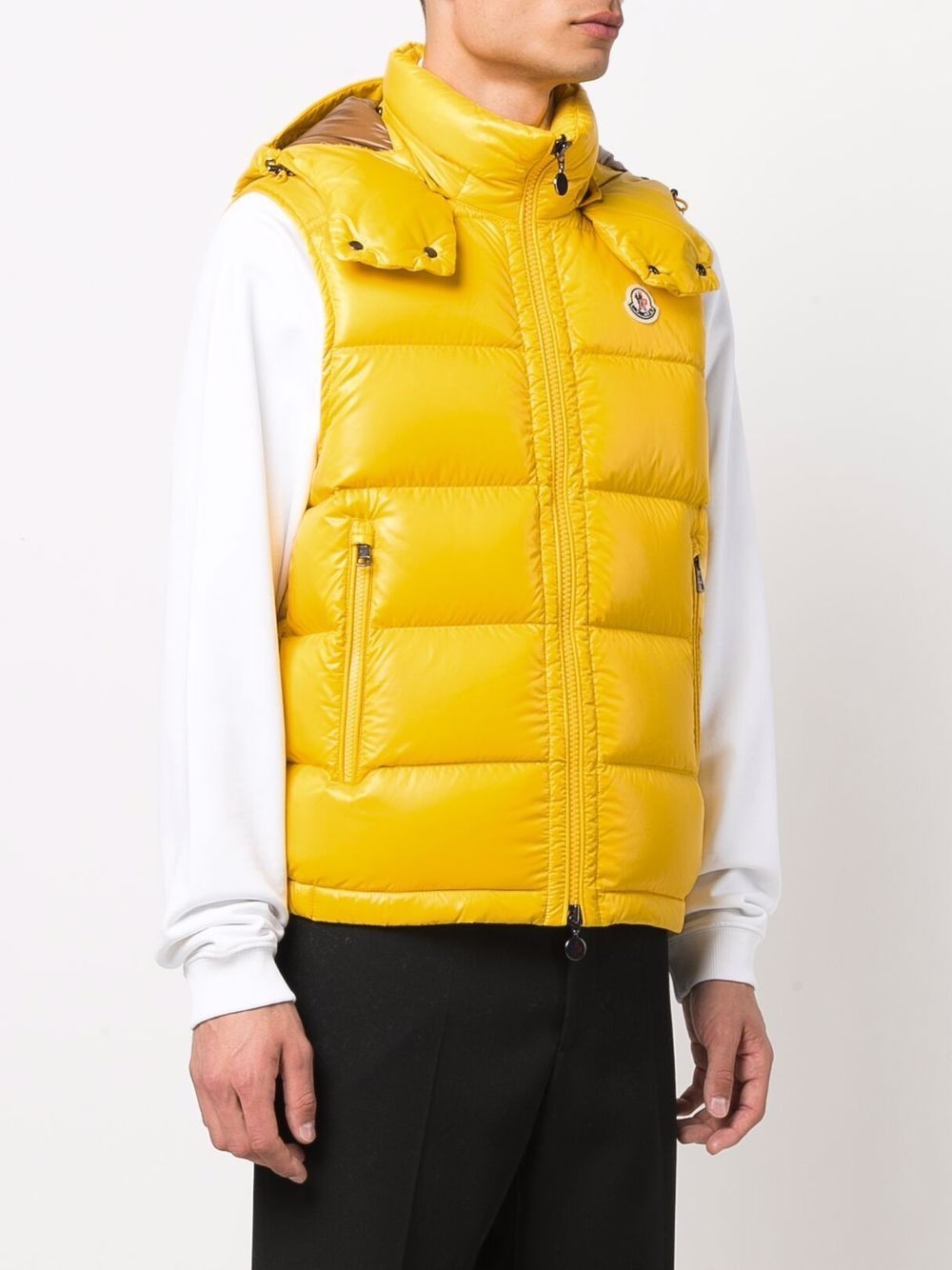 logo-patch zipped gilet - 3